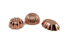 Dolls House Set of 3 Copper Jelly Moulds Miniature 1:12 Kitchen Accessory 