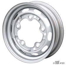Classic VW 5.5" Silver OE Steel Wheel - 5x205 PCD (Wide 5 Stud Pattern)