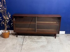 Vintage Glass Teak Display