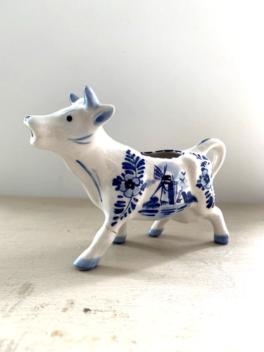 Vintage cow milk jug dutch - cow,