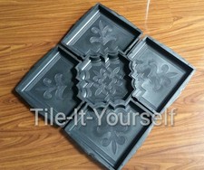 5 pcs  interlocking concrete plastic garden mould driveway patio pave pathmaker