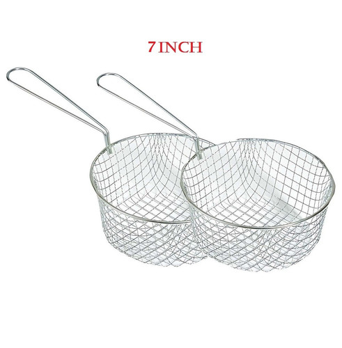 Round wire mesh fryer - round,