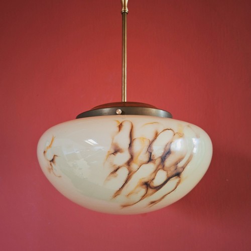 Murano opaline glass pendant - murano,