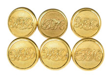 Six Vintage 'Firmin' The Berkshire Hunt Uniform Small Brass Gilt Metal Buttons