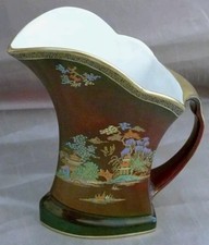Crown Devon Fieldings : Chinoiserie Jug : Red Lustre : Pattern 5179 : Art Deco