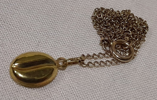 9ct yellow gold coffee bean - gold,