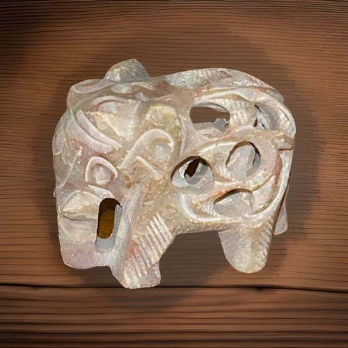 Hand carved soapstone mother - carved,