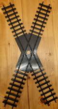 Rare Timpo Toys Black Plastic O Gauge Crossover Track for Timpo Trains in VGC