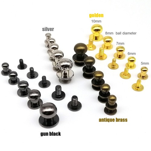 10pcs solid brass round - round, head