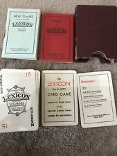 VINTAGE 1st EDITION  LEXICON  CARD GAME - CONTENTS COMPLETE - John Waddingtons