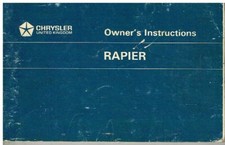 SUNBEAM RAPIER FASTBACK ORIGINAL 1973 OWNERS HANDBOOK & SERVICE RECORD