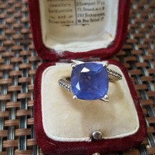 925 Sterling Silver Ring, Colour Change Fluorite UK Size N½ / US 6.75 / EU 53.5