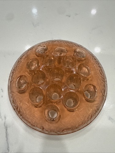 Pink depression glass - depression, round