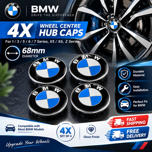 Bmw alloy blue wheel centre - bmw,