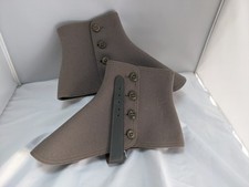 Antique 4 Button Wool Spats with Original Box - Made in Canada Near Mint