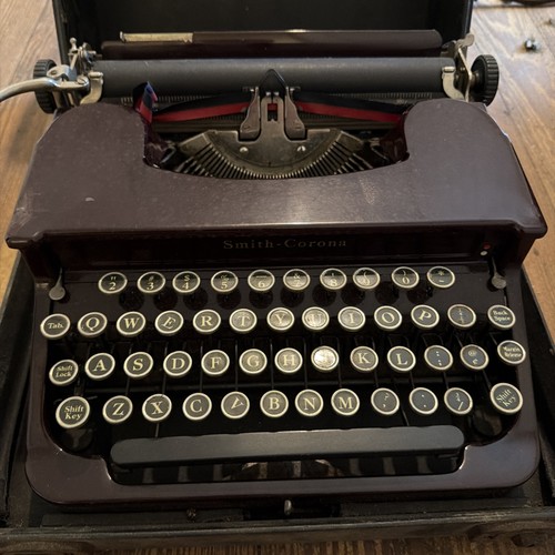 Smith corona burgandy portable - smith-corona,