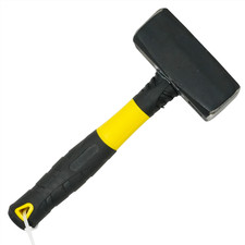 Club Lump Hammer 4.4Lb / 2kg Steel Head with Fibreglass Shaft Rubber Grip Handle