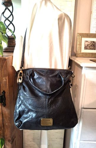 Vintage fossil real - real, leather