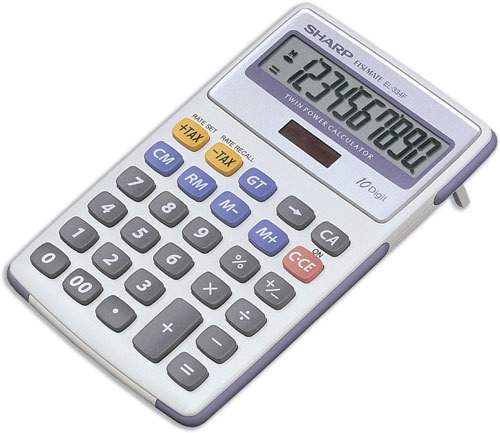 Sharp white and - white, 10-digit