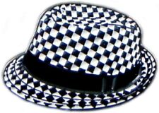 METAL ENAMEL PIN BADGE Ska Hat Black & White Chequered  2-Tone Dance - NOT CLOTH