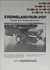 Underhaug Kverneland Faun 2100 Single Row Potato Harvester, c 1980's