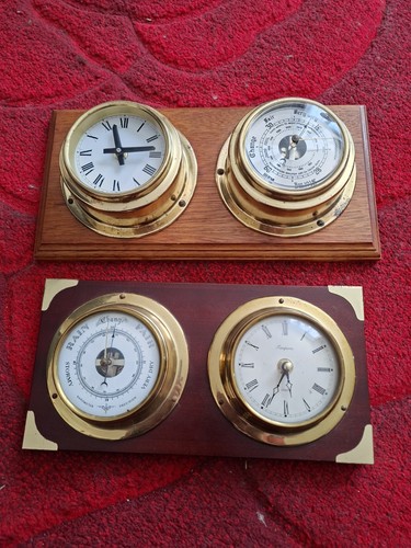 Mounted clock barometer - mounted,