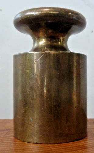 Vintage brass bank weight - bank, to