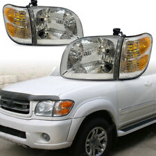 Pair Headlights For 2001-04 Toyota Sequoia Corner Lights Signal Lamps Set LH RH