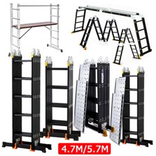 4.7/5.7M 14 IN 1 Multi-Purpose Folding Aluminium Combination Ladder Platform
