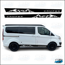 FITS Ford Transit Custom SWB Sill Stripes Mountains Camper Graphics Stickers