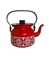 Vintage enamel ware - enamel, red