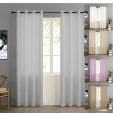 Pair plain voile eyelet - (x2),