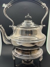 Frank Cobb EPNS Teapot Set – Edwardian Sheffield c.1905 – Burner & Stand