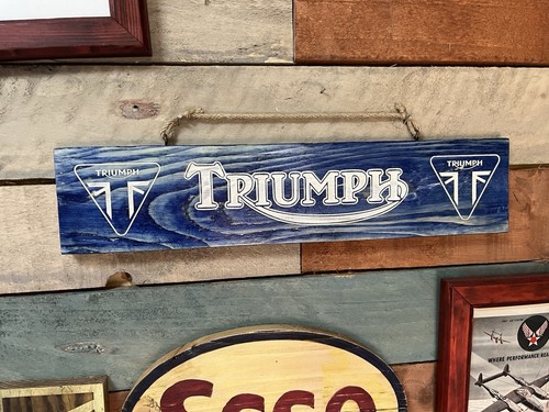 Triumph motorcycle sign - triumph,