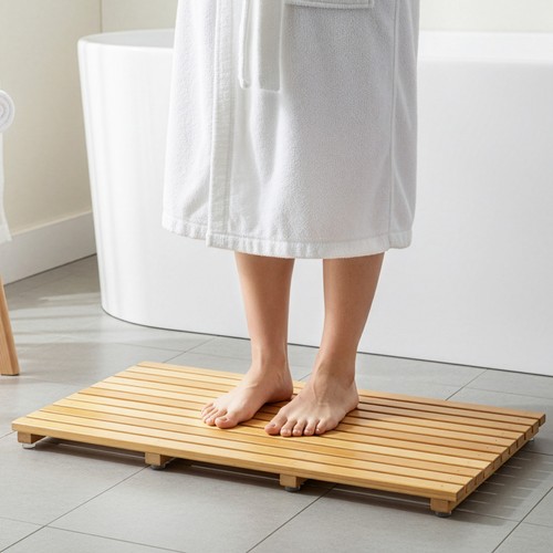 Bamboo bath mat 60x35cm - mat,
