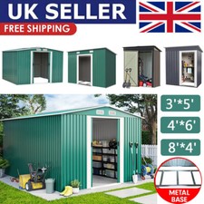 Metal Garden Shed 6 X 4, 8 X 4, 8 X 6, 10 X 8 Garden Storage WITH FREE BASE New