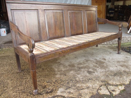 18th century panelled back - , oak