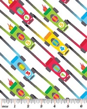 Race Car Fabric Drag Fast Streak Nascar White Streak 100% Cotton New Benartex