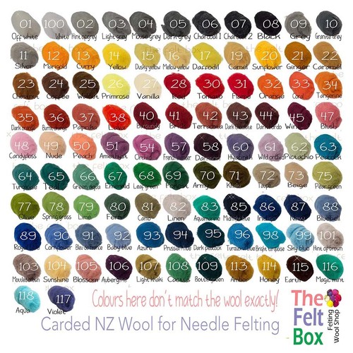 Carded felting wool - felting, needle