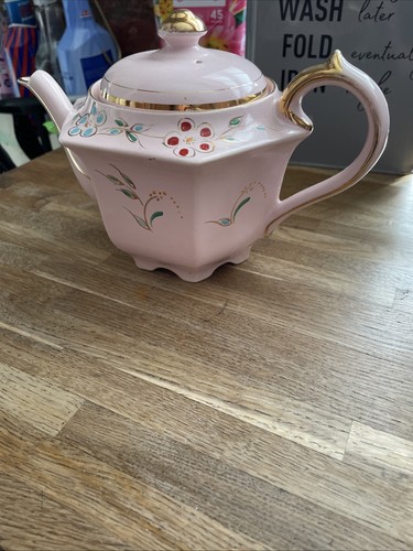 Vintage sadler teapot pink and - vintage,