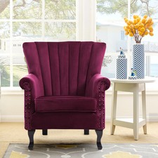 Modern Velvet Armchair Oyster