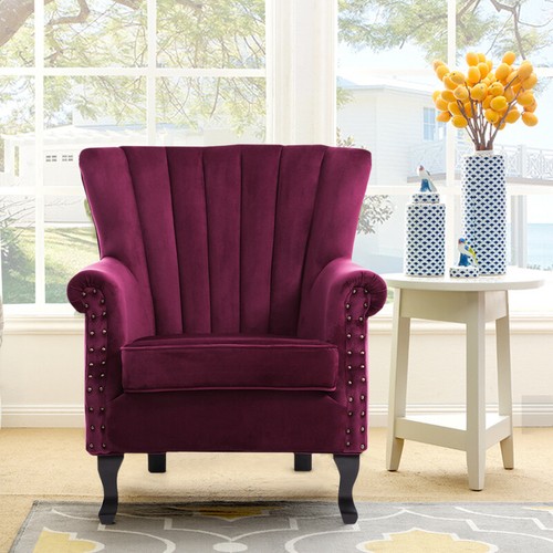Modern velvet armchair - modern,