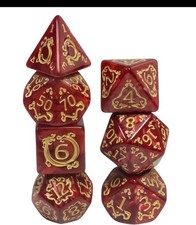 Polyhedral Dice Set 7pcs Red