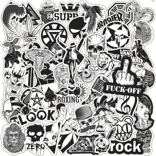 Black and white rock - black,