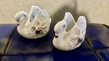 2 Vintage Swan Trinket Dishes