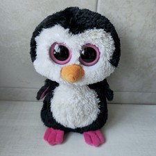 Rare Ty Beanie Boo Medium Size 9" Paddles the Penguin Plush Toy No Tags