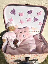 Zapf Doll Mini Chou Chou 20cm Baby Doll 1999 + Play Case + Bedding Doll Pink