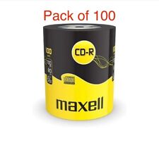 100 Maxell Blank CD-R CD discs 700MB 80m x 52 Speed  Extra Protection Shrinkwrap