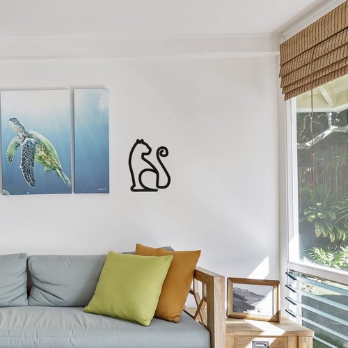 Metal cat wall decor iron - cat,