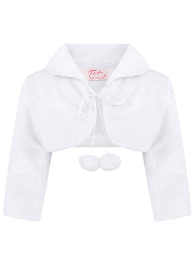 Girls faux fur bolero - girls,